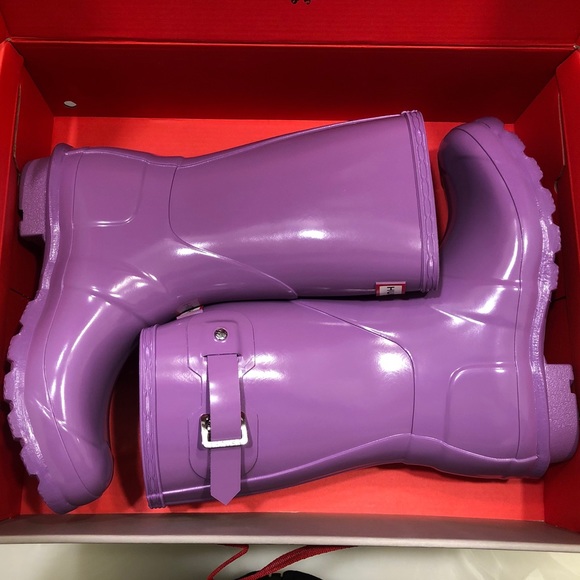 Hunter Original Short Gloss Rain Boot Thistle - Picture 2 of 5